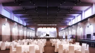 The former compression building at the Kokerei Zollverein is now a room for special events.